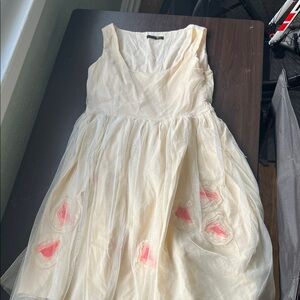 Ryu Tulle Cream Dress size small